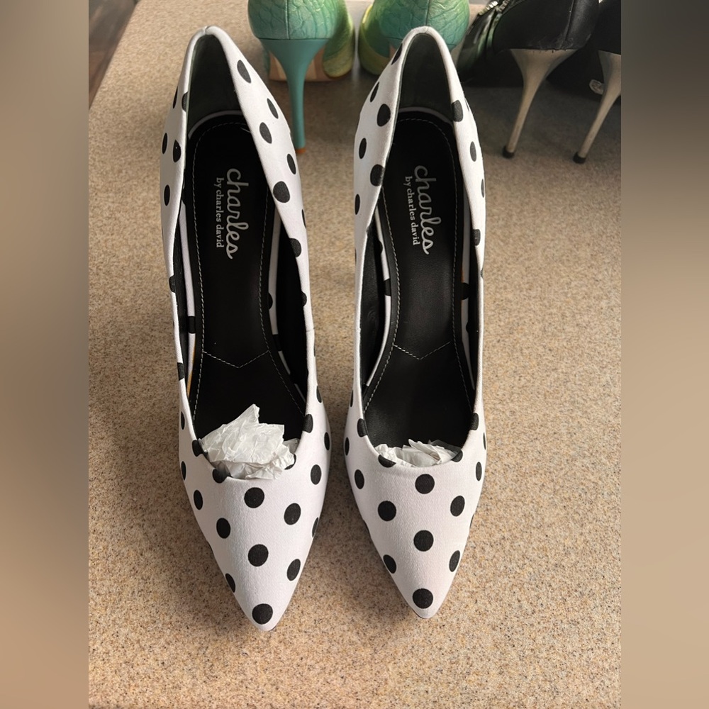 Woman's Charles David Polka Dot Heels